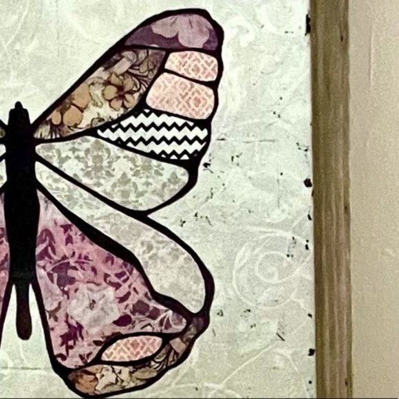Style at Home With Margie Butterfly Wall Décor Framed Transformation New 14"x14" - Picture 2 of 10